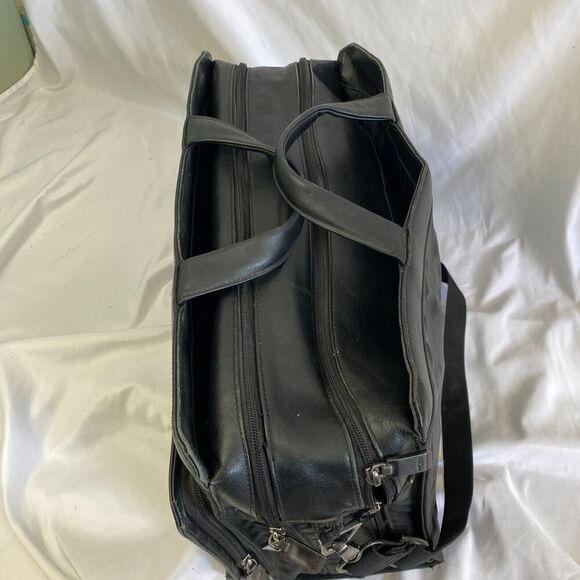 TUMI Laptop Bag Leather Nylon Briefcase Business Travel 2961D Crossbody Messenge - Picture 7 of 16